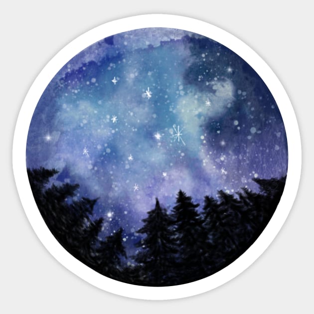 Sleep Outdoors Under The Stars Sticker by LittleBunnySunshine